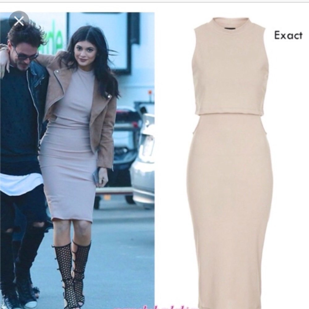 Bodycon cut out midi dress